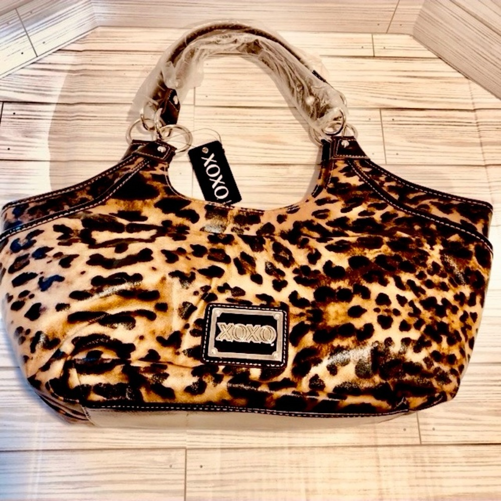 XOXO leopard handbag purse pocketbook new tag